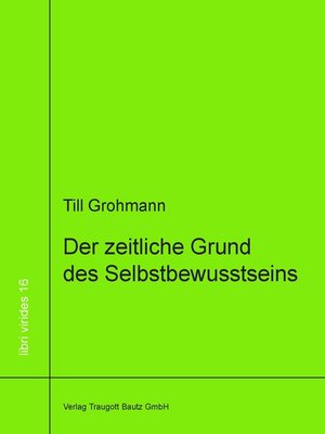 cover image of Der zeitliche Grund des Selbstbewusstseins
